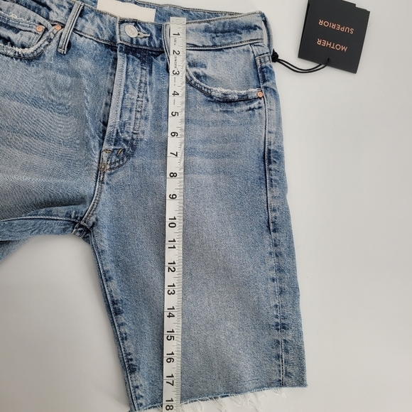 Mother Trickster Fray hem long high rise jean shorts size 25 - Picture 11 of 13